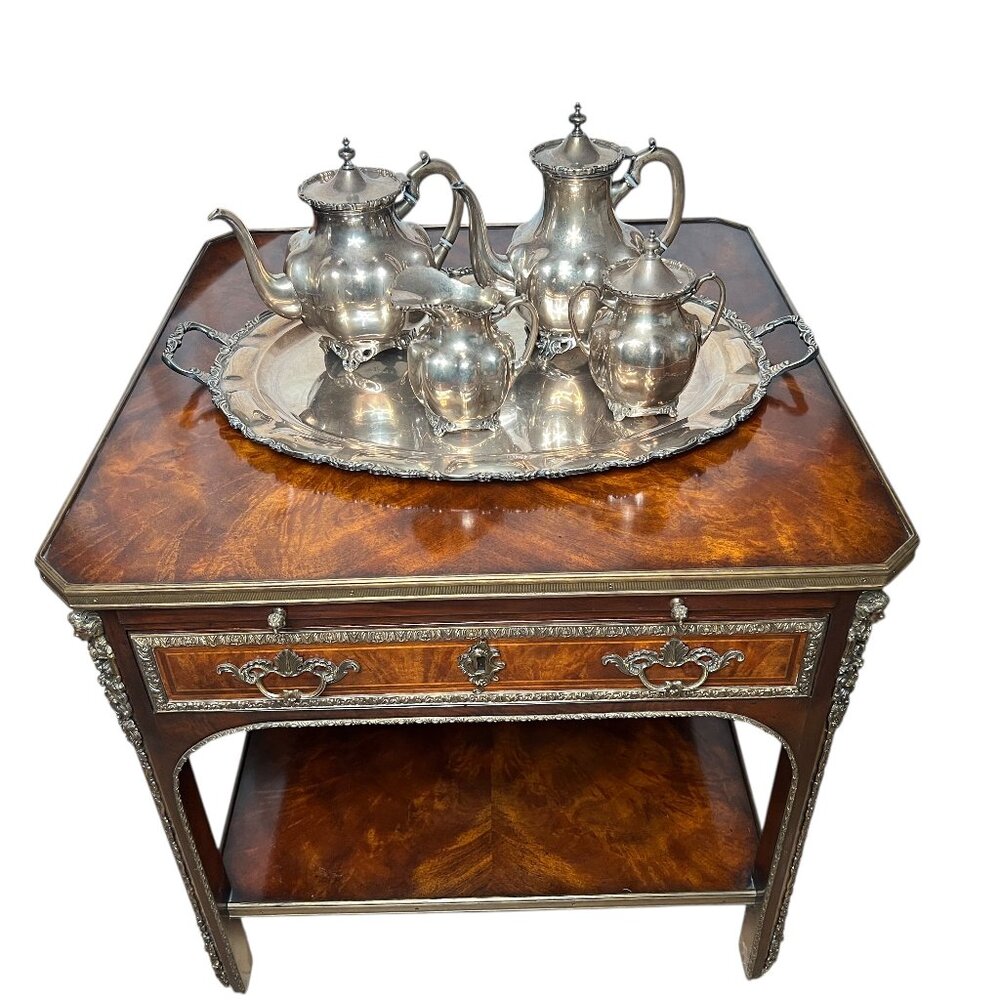 Massive 227oz 925 Sterling Silver Coffee Tea Set With Huge 25.5" Serving Tray